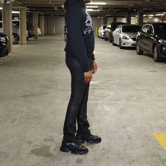 BLACK LEATHER SKINNY PANTS - Picture 2 of 4